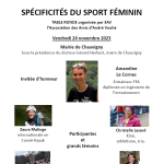 2023-11-24 <br> Table ronde : Spécificités du sport féminin