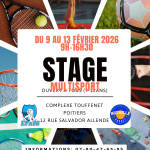 2026-02-09 <br> Stage multisport ouvert aux 6-10 ans pendant les vacances de février