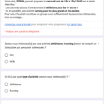 2026-04 <br> Sondage pour une seconde séance + une activité running (adultes)